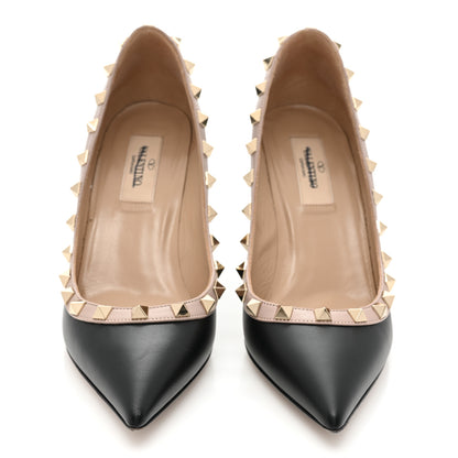 Valentino Garavani Calfskin Rockstud 85mm Pumps 36 Black Poudre 2 of 10