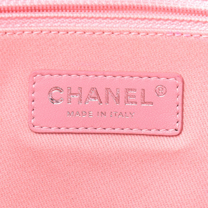 Chanel Woven Straw Raffia Small Deauville Tote Pink 6 of 9