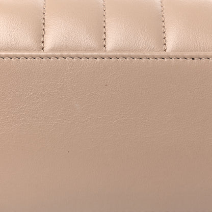 Saint Laurent Calfskin Y Quilted Monogram Small Loulou Chain Satchel Dark Beige 9 of 10
