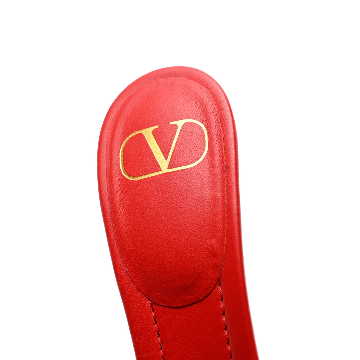 Calfskin Atelier 08 San Gallo VLogo Laser Cut 65mm Slide Sandals 39 Red