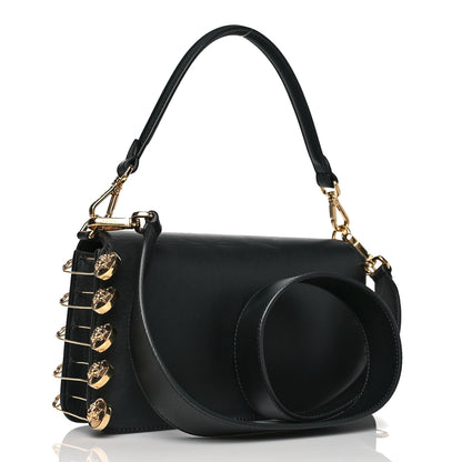Fendi X VERSACE Vitello Seta Fendace Brooch Baguette Black 2 of 8