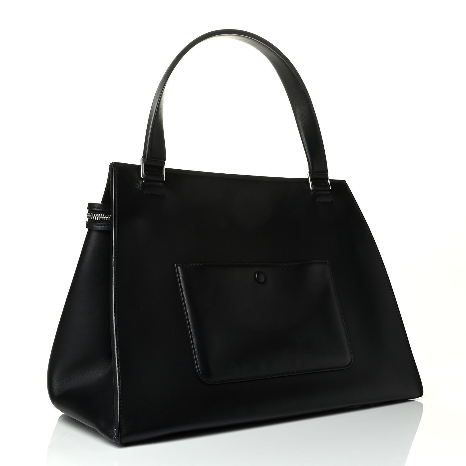 Celine Supple Calfskin Large Bi-Color Edge Shoulder Bag Beige 2 of 7