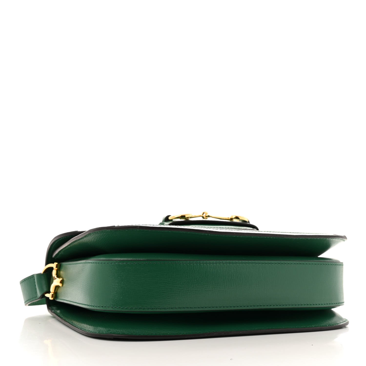 Gucci Azalea Calfskin Horsebit 1955 Shoulder Bag New Shamarock Emerald 4 of 11