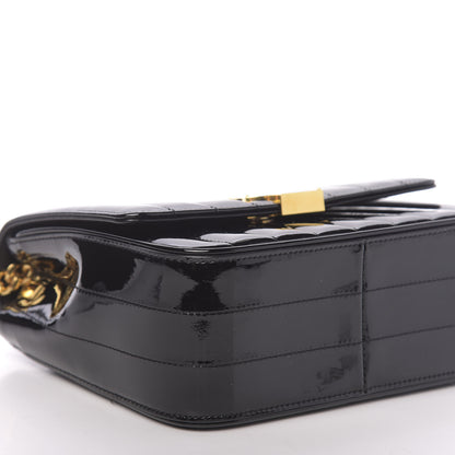 Saint Laurent Patent Calfskin Matelasse Monogram Medium Vicky Chain Bag Black 7 of 10