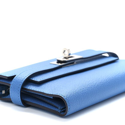Hermes Chevre Mysore Medium Kelly Wallet Bleu Zanzibar 13 of 14