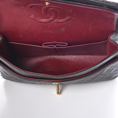 Chanel Lambskin Quilted Medium Double Flap Black 5 of 11