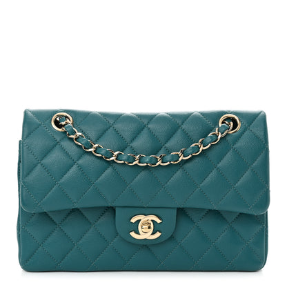 Chanel Caviar Quilted Small Double Flap Turquoise 1 of 12