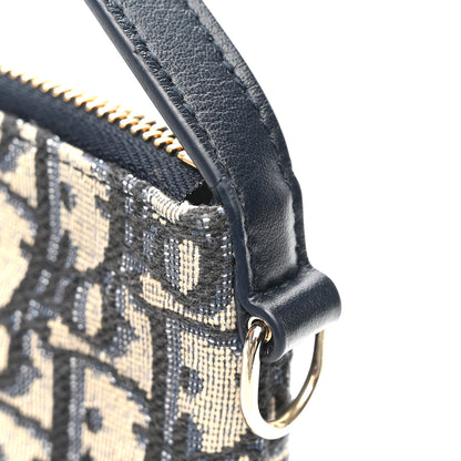 Christian Dior Oblique Medium Diortravel Nomad Pouch Blue 13 of 15