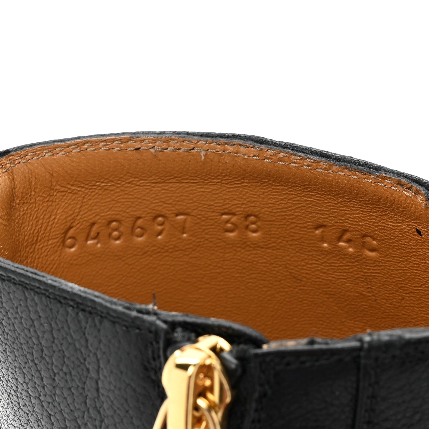 Gucci Goatskin Interlocking G Chain Ankle Boots 38 Black 7 of 10