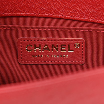 Chanel Caviar Quilted Small Boy Flap Red 6 of 11