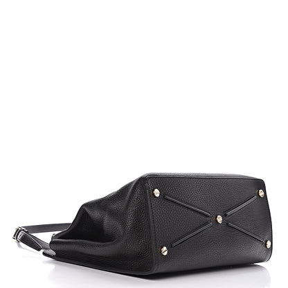 Valentino Garavani Pebbled Calfskin Large JoyLock Satchel Black 5 of 12