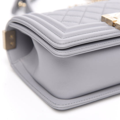 Chanel Calfskin Quilted Small Boy Flap Grey 8 of 10