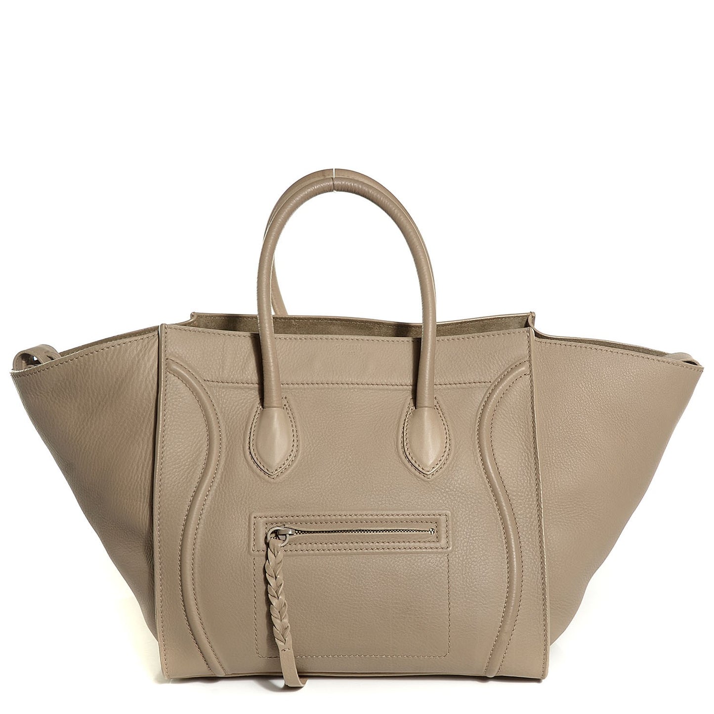 Supple Calfskin Medium Phantom Luggage Light Khaki