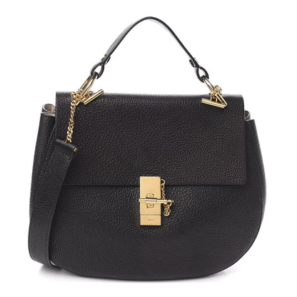 Chloe Grained Lambskin Large Drew Shoulder Bag Black 1 of 13