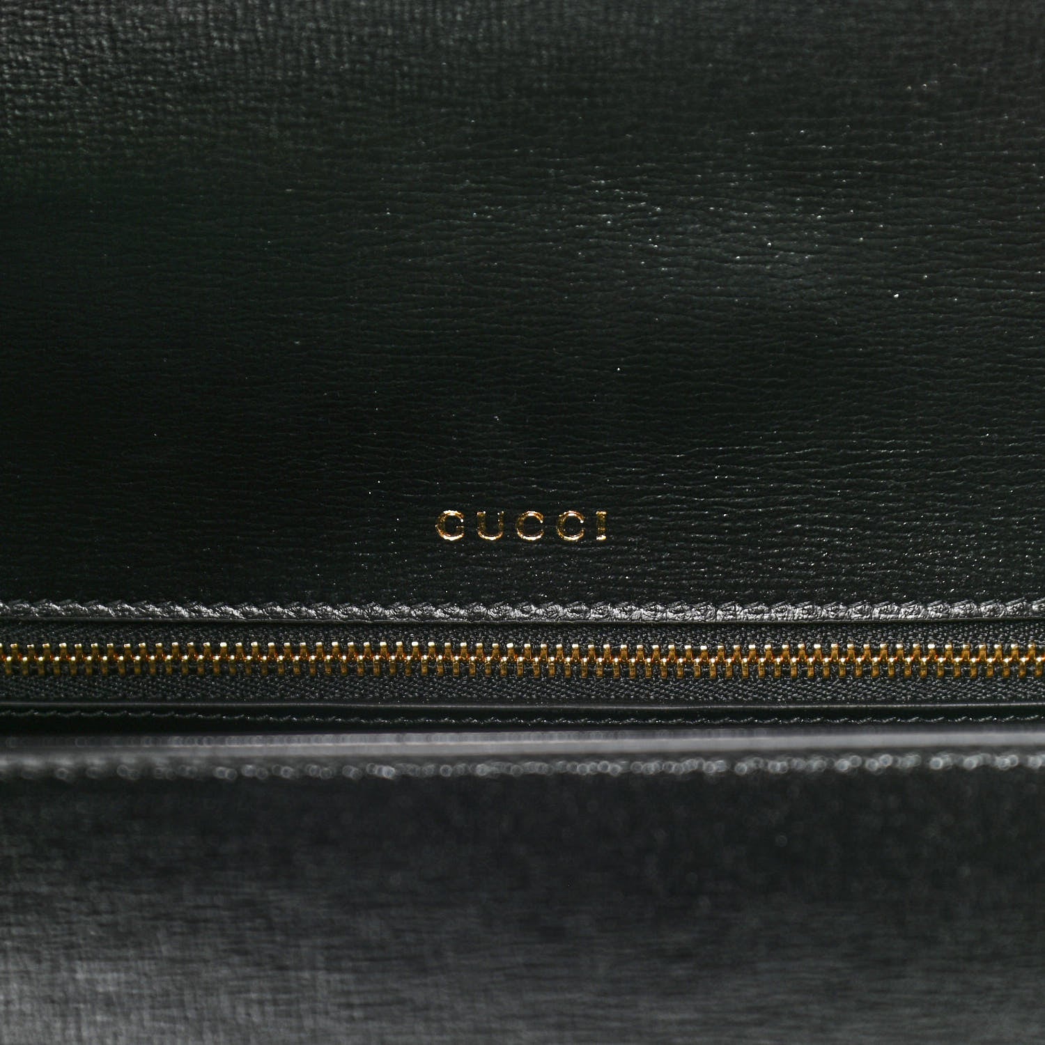 Gucci Textured Calfskin Medium Torchon GG Ring Shoulder Bag Black 7 of 17