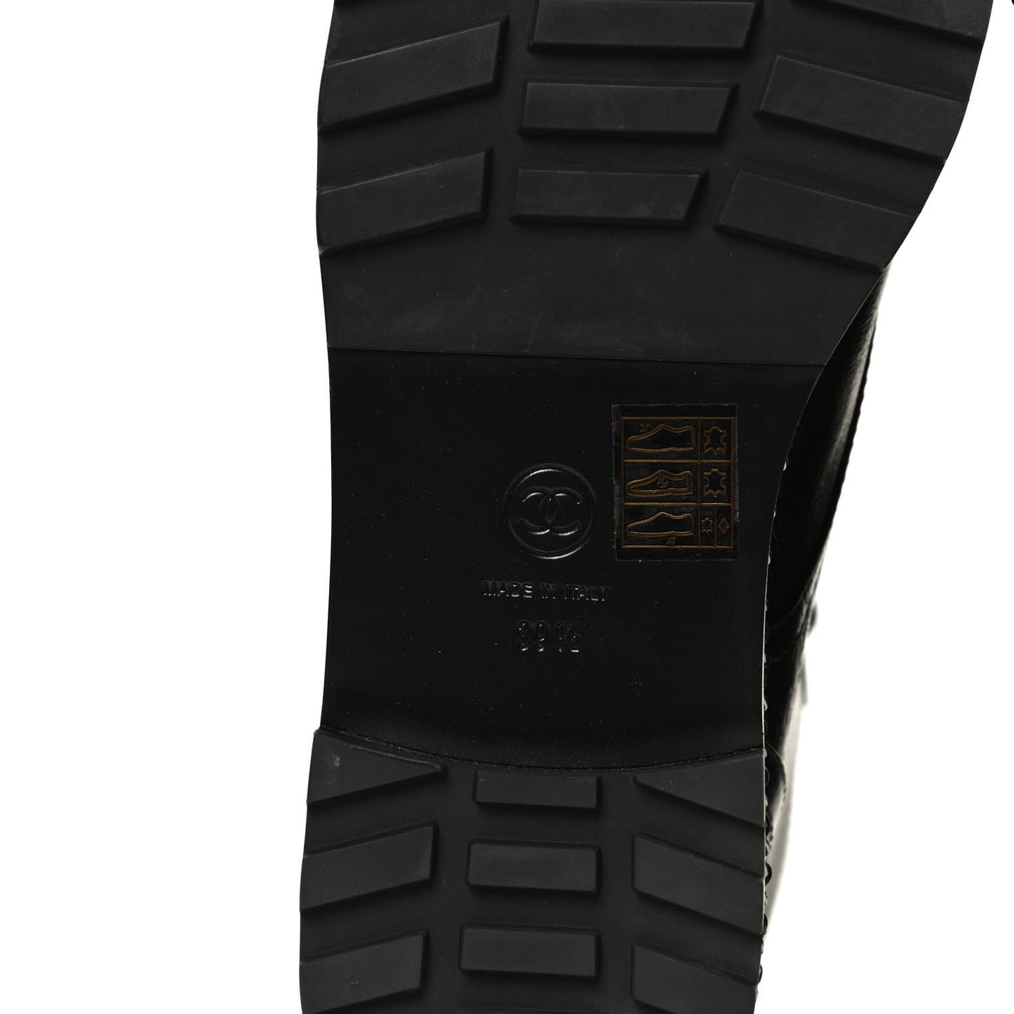 Crackled Calfskin Velvet Pearl Combat Short Boots 39.5 Black