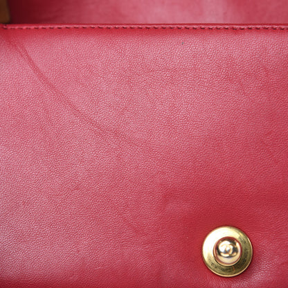 Chanel Lambskin Quilted Small Boy Flap Dark Red 19 of 20