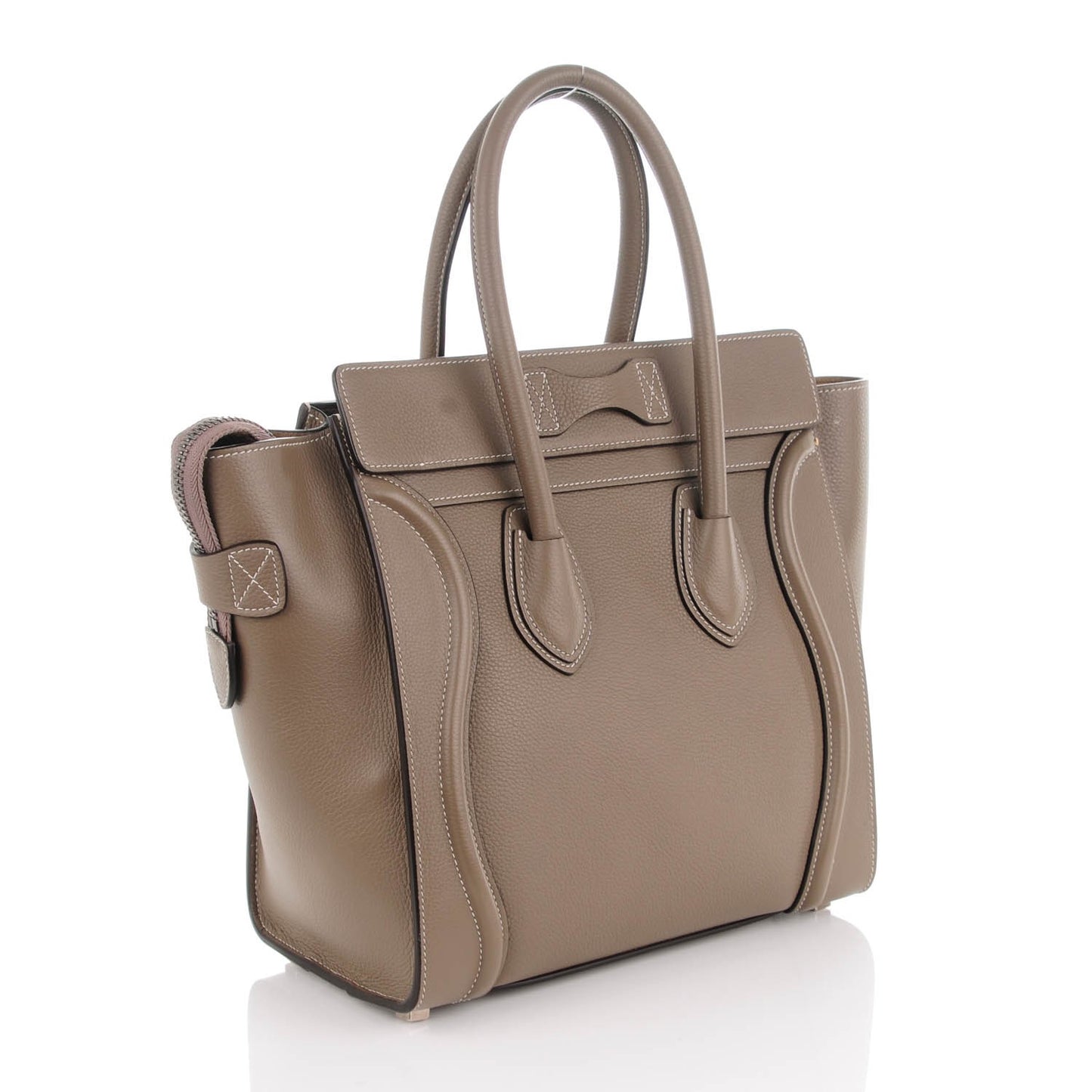 Drummed Calfskin Micro Luggage Souris