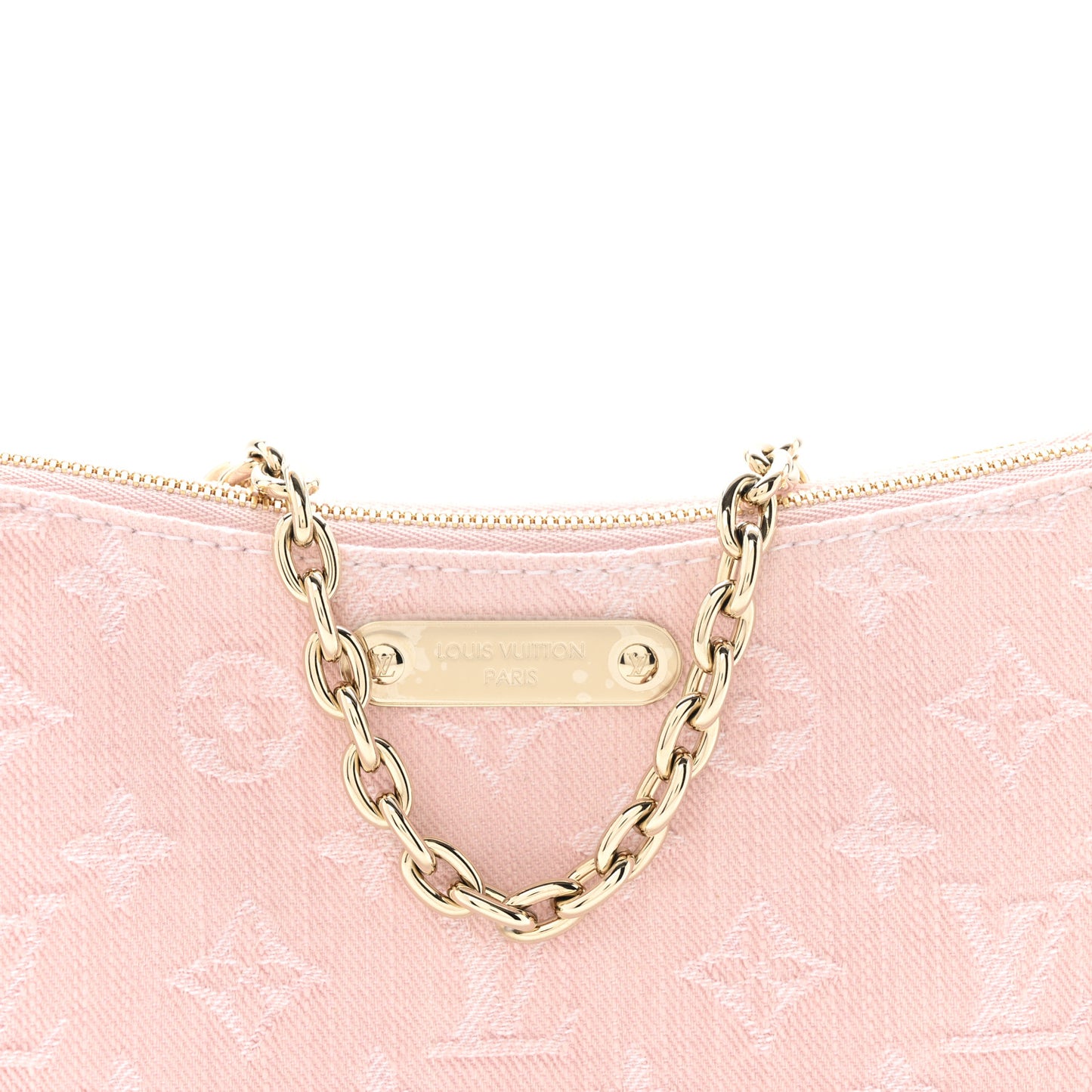 Monogram Denim Liv Pochette Washed Pink
