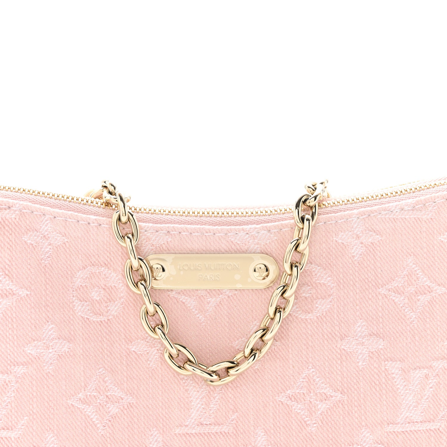Louis Vuitton Monogram Denim Liv Pochette Washed Pink 9 of 12