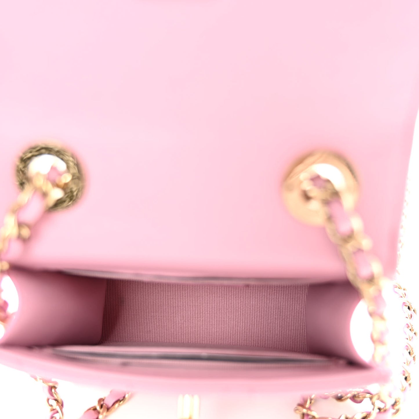 Lambskin Quilted Mini Trendy CC Clutch With Chain Light Pink