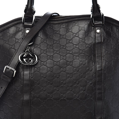 Gucci Guccissima Large GG Charm Convertible Dome Satchel Dark Brown 15 of 15