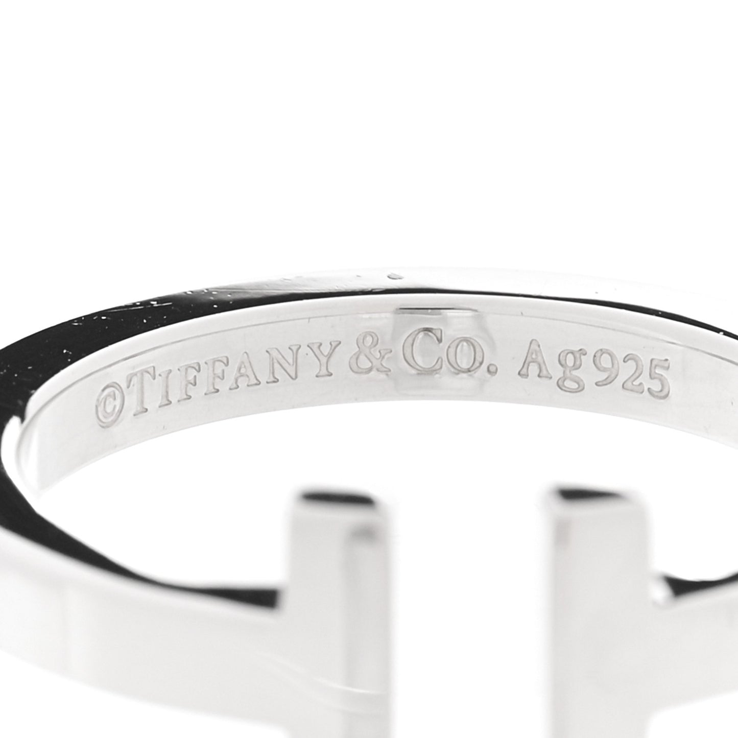 Sterling Silver T Square Ring 57 8