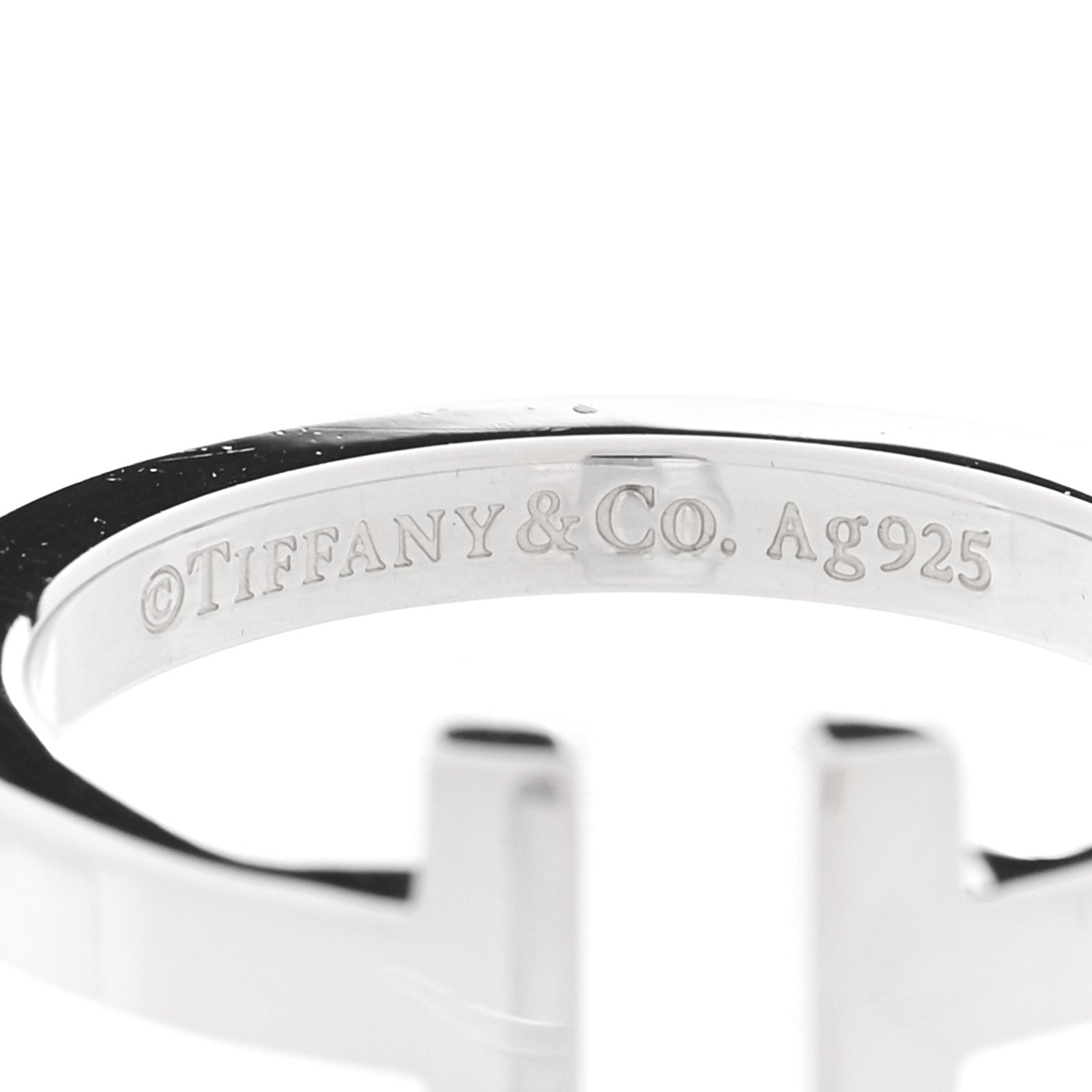 Tiffany Sterling Silver T Square Ring 57 8 4 of 4