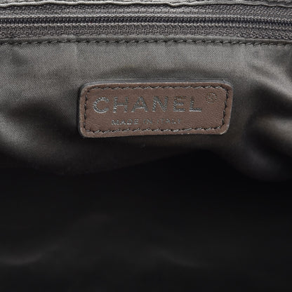 Chanel Calfskin Modern Chain Rhodoid East West Tote Black 6 of 13