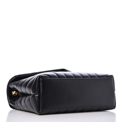 Saint Laurent Calfskin Y Quilted Monogram Small Loulou Chain Satchel Black 4 of 8