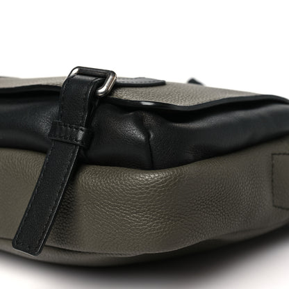 Loewe Soft Grained Calfskin XS Military Messenger Bag  Khaki Green Black 10 of 10