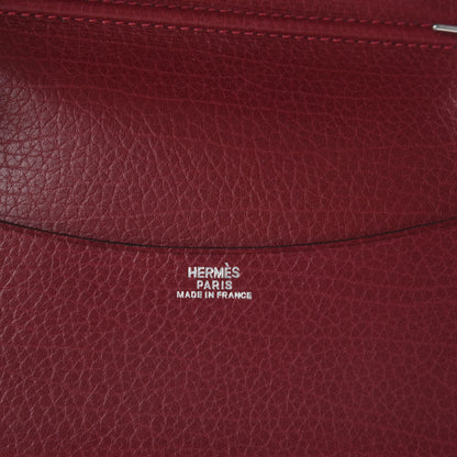 Hermes Veau Rodeo Bi-Color Globe Trotter Agenda Cover PM Havane Rouge Garance 7 of 7