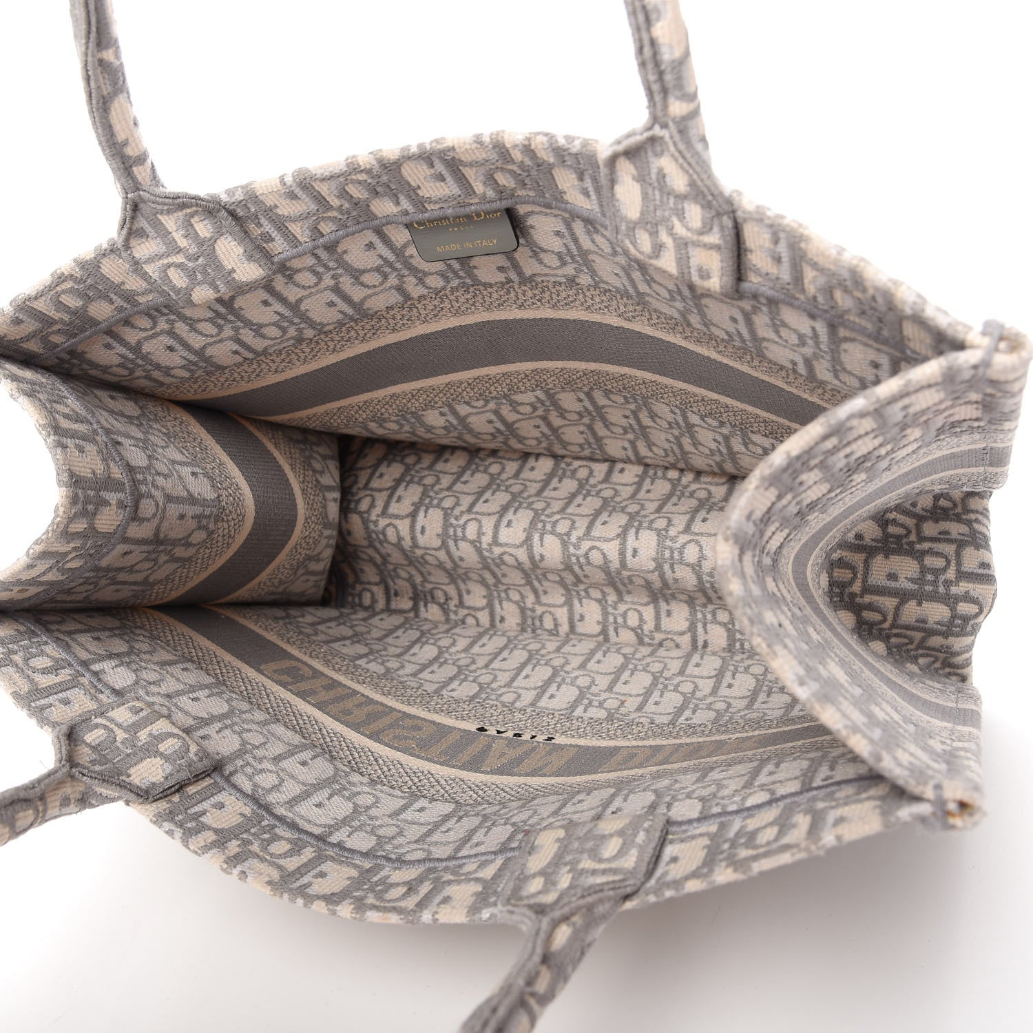 Christian Dior Oblique Medium Book Tote Grey 5 of 10