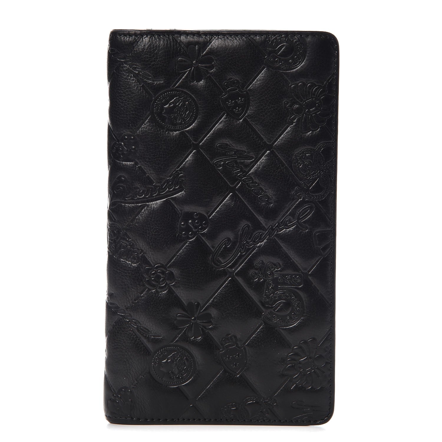 Chanel Calfskin Quilted Lucky Symbols Flap Wallet Black 1 of 9