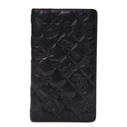 Chanel Calfskin Quilted Lucky Symbols Flap Wallet Black 1 of 9