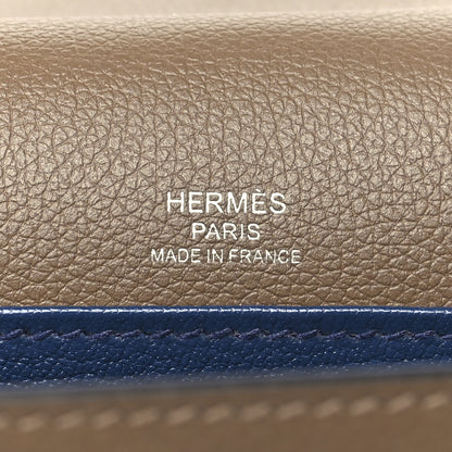 Hermes Evercolor Verso Mini Sac Roulis Beige De Weimar Bleu De Malte 6 of 10