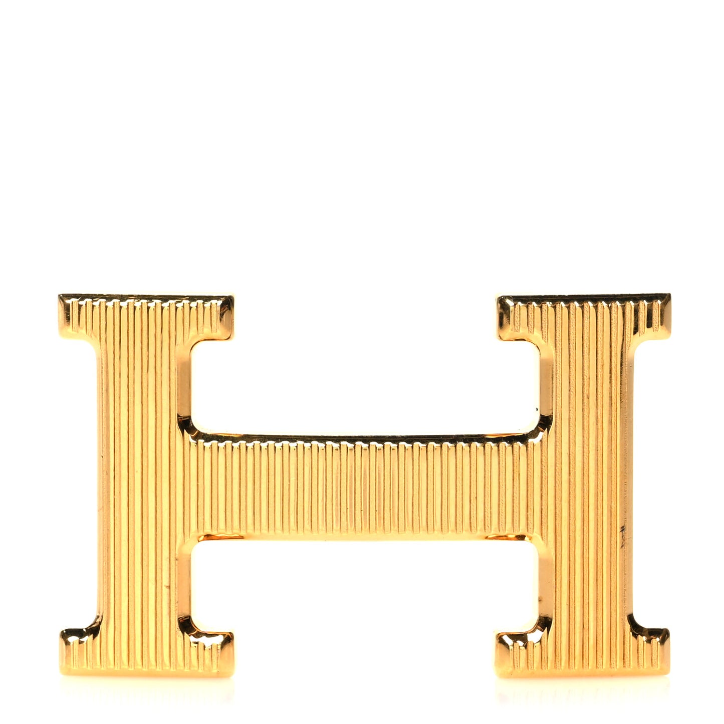 Brass Gold Plated 32mm Strie H Belt Buckle