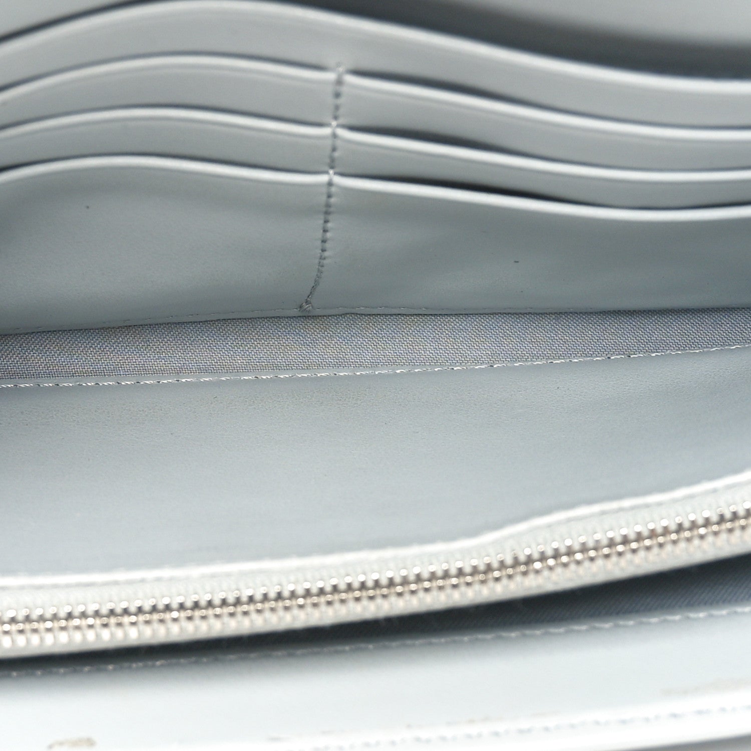 Fendi Vitello Liberty Fun Fair Studded Continental Wallet On Chain Grigio Perla Multicolor 5 of 12