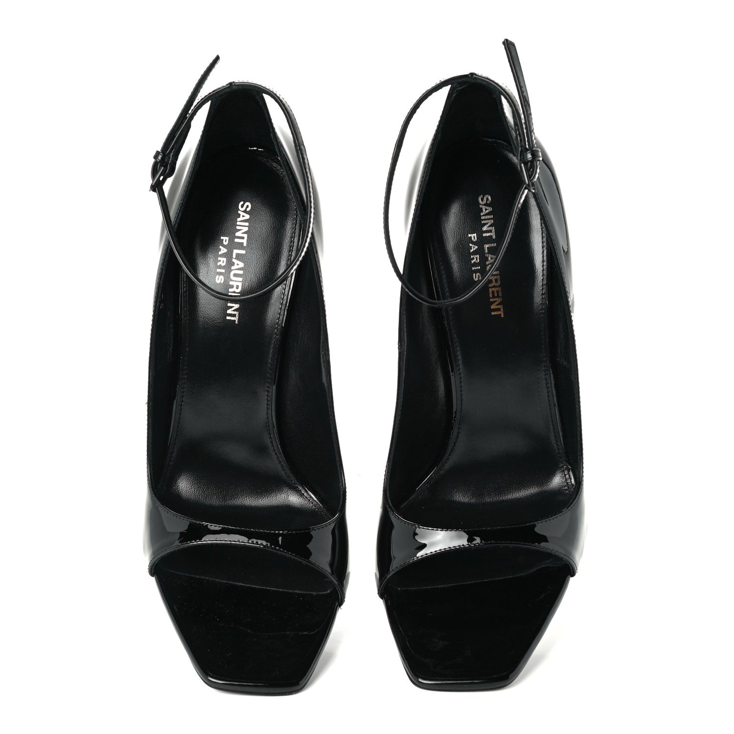 Patent Calfskin Opyum 110 Sandals 41 Black
