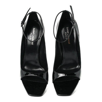 Saint Laurent Patent Calfskin Opyum 110 Sandals 41 Black 5 of 11
