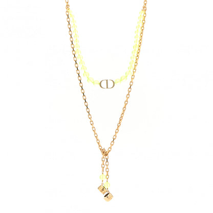 Christian Dior Metal CD Necklace Gold Neon 1 of 6