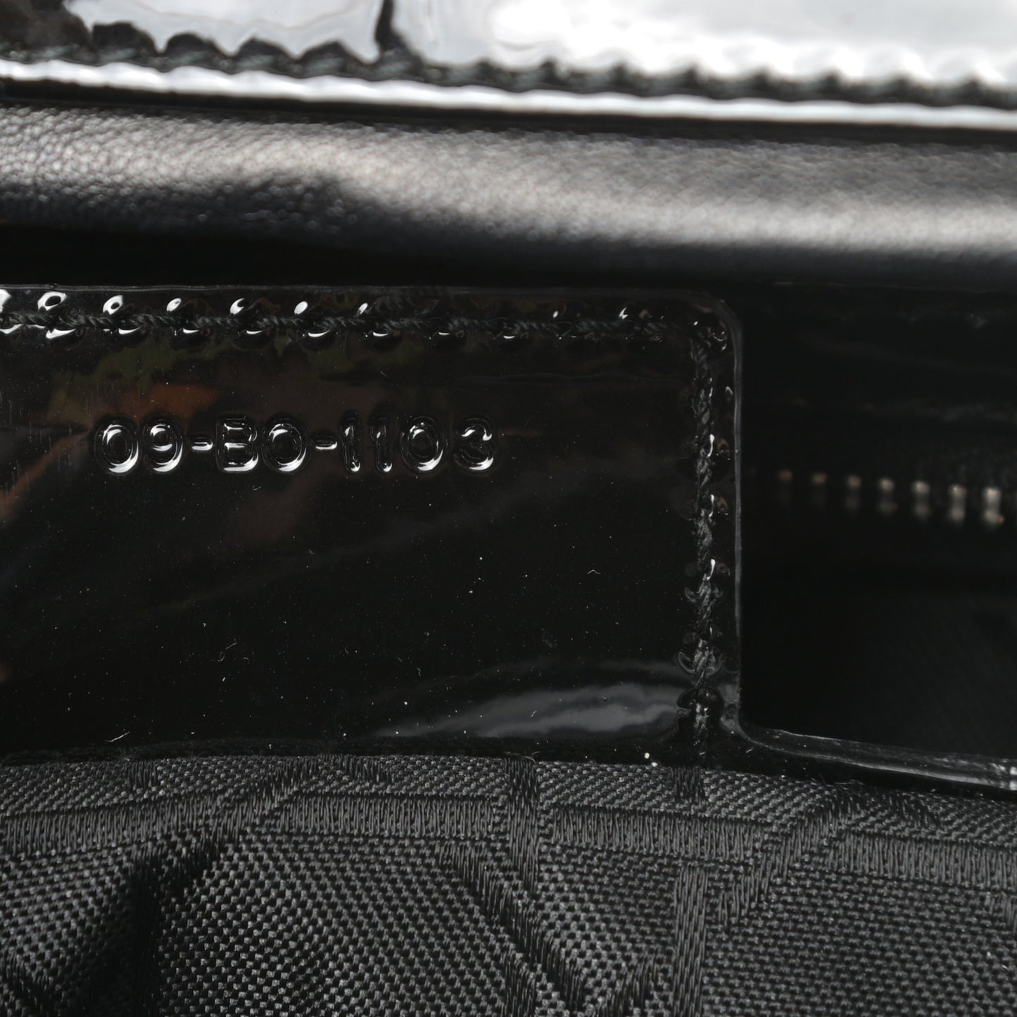 Patent Cannage Large Lady Dior Black