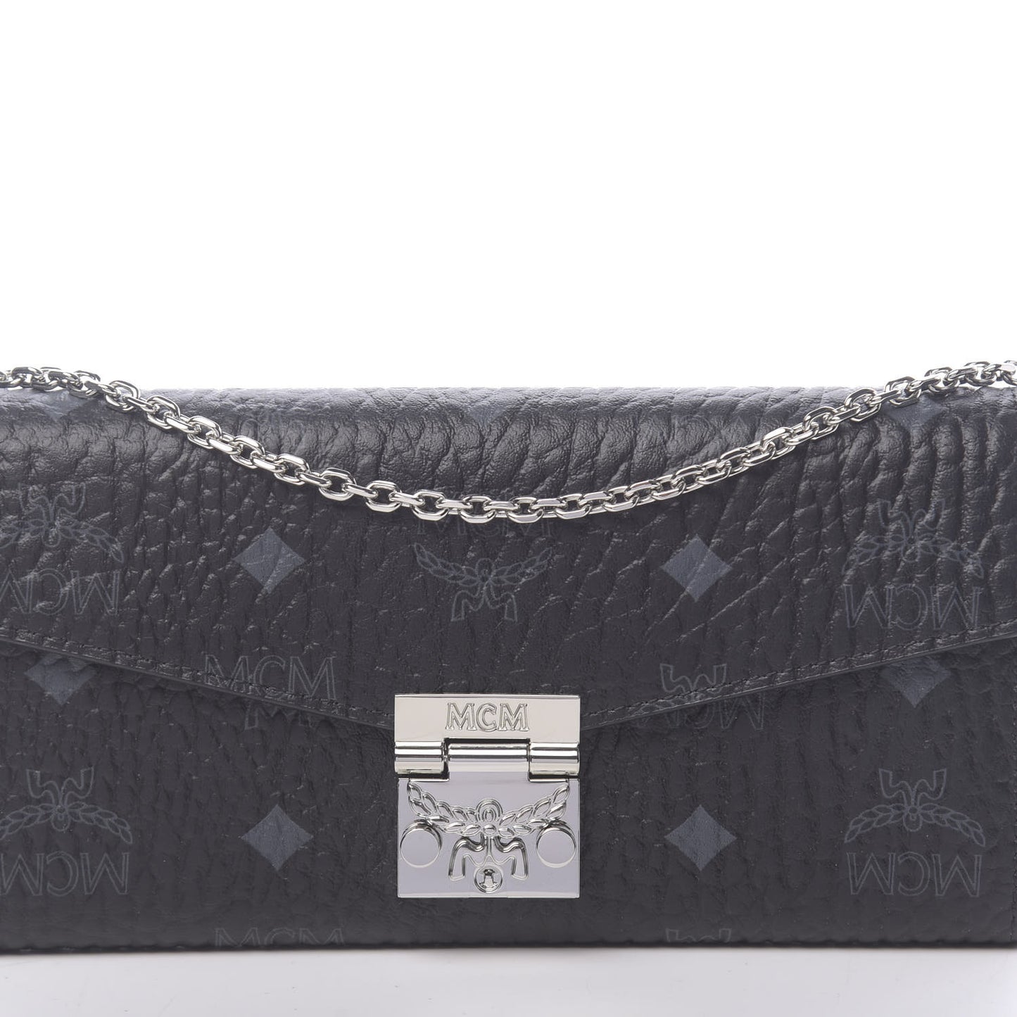 Visetos Large Patricia Wallet On Chain Black Red