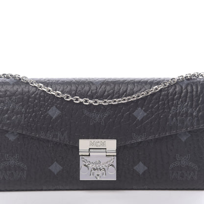 MCM Visetos Large Patricia Wallet On Chain Black Red 8 of 9