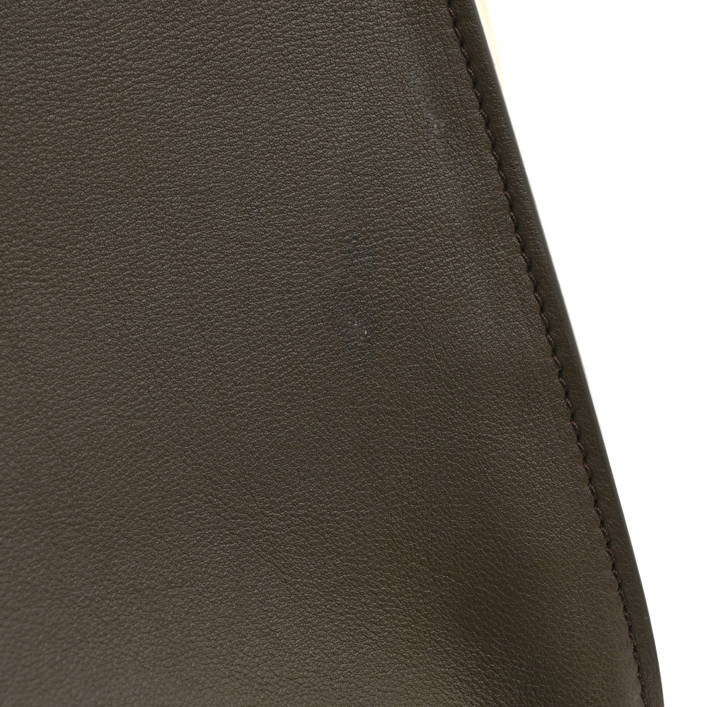 Smooth Calfskin Suede Medium Tri-Color Trapeze Olive