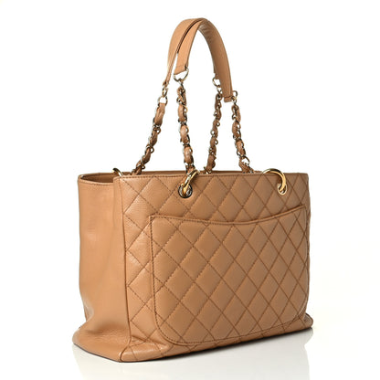 Chanel Caviar Quilted Grand Shopping Tote GST Beige 2 of 7