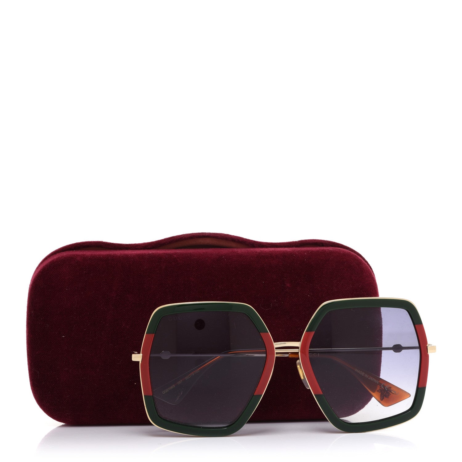 Gucci Square Frame Web GG0106S Sunglasses Tortoise 8 of 8