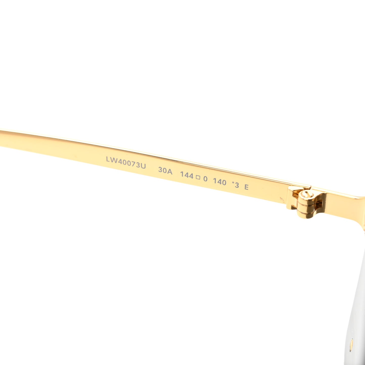 Metal Rimless Bar Shield Sunglasses LW40073U Gold Black