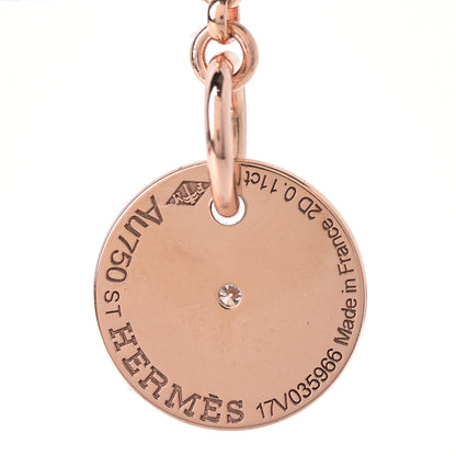 Hermes 18K Rose Gold Diamond Gambade Bracelet ST 4 of 6
