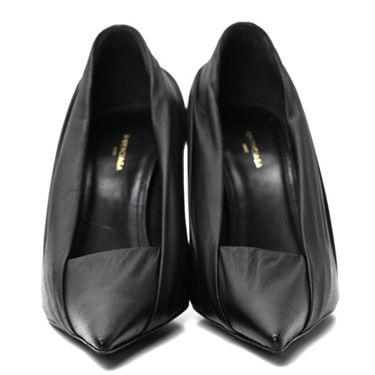 Balenciaga Jersey Crepe Drape Knife Pointed Pumps 37 Black 2 of 9